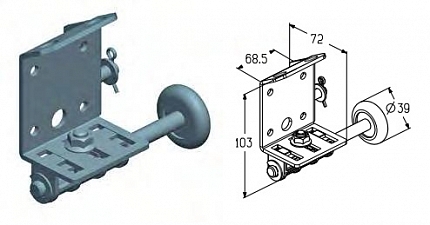 Кронштейн роликовый нижний RBT-110L